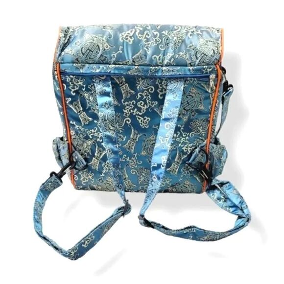 NEW 2-in-1 Brocade Backpack/Baby Bag/Messenger in Aqua Blue main image 12